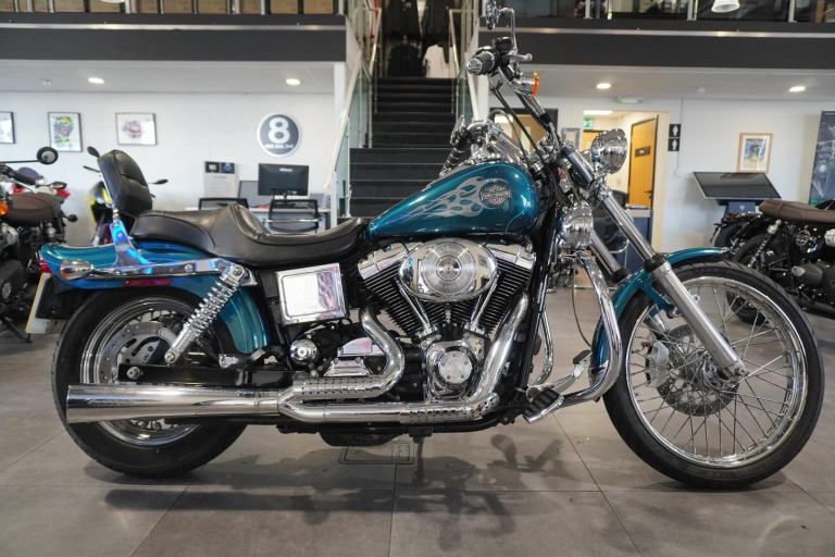 Harley Davidson Dyna Wide Glide, 2004, Green with just 8695miles Only £8495
