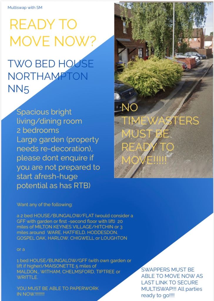 HOMESWAP ONLY! Northampton for… see advert