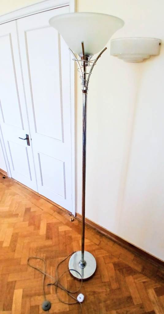 Standing Lamp - with Glass Shade