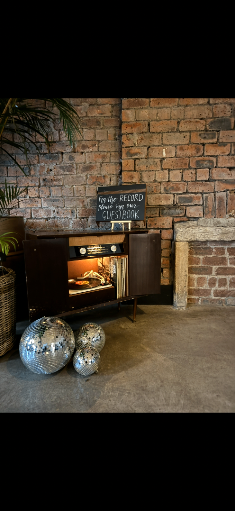 Vintage Freestanding Record Player Cabinet - Fair Condition