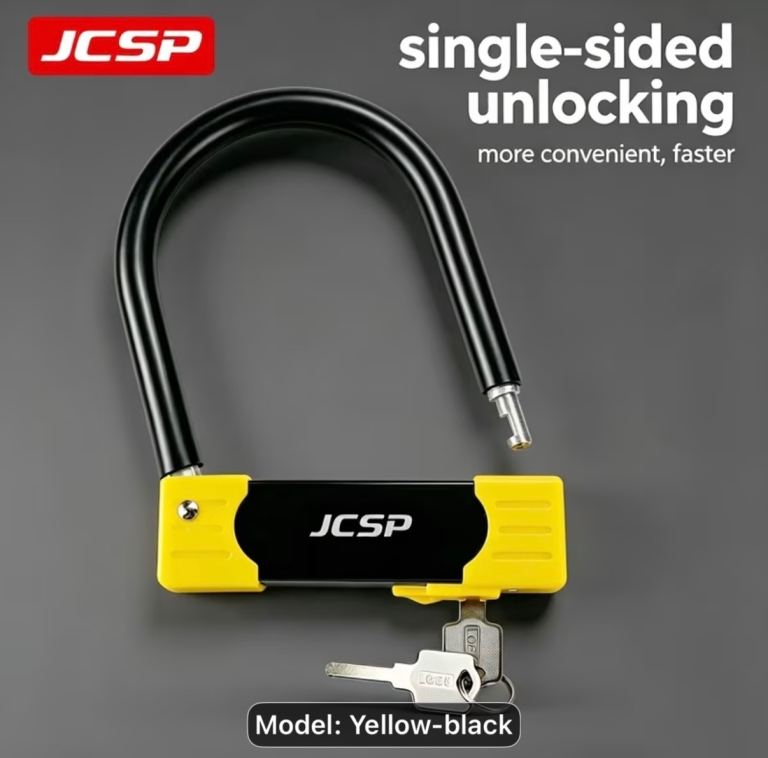 JCSP Bike U-Lock - New, Yellow & Black Steel
