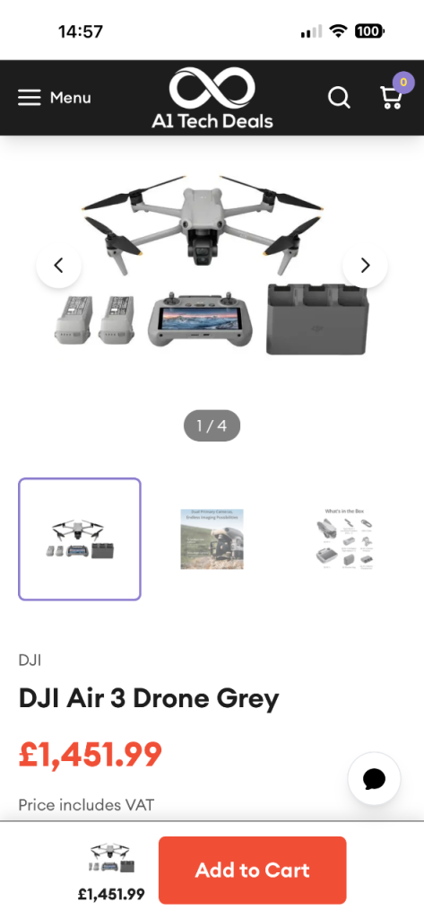 Dj1 air 3 drone brand new in the box 