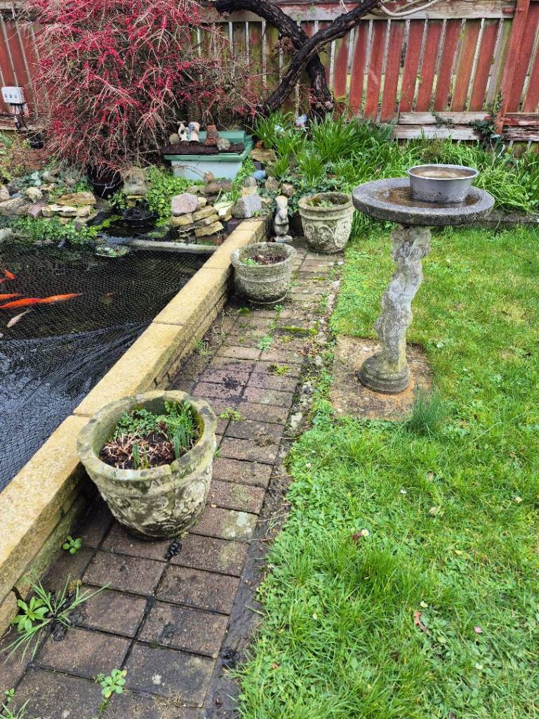 Vintage Cherub garden bird bath    