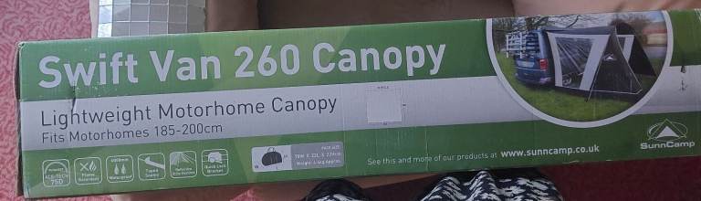 Sunncamp Swift Van 260 Canopy – New, Lightweight Motorhome Awning-offers considered