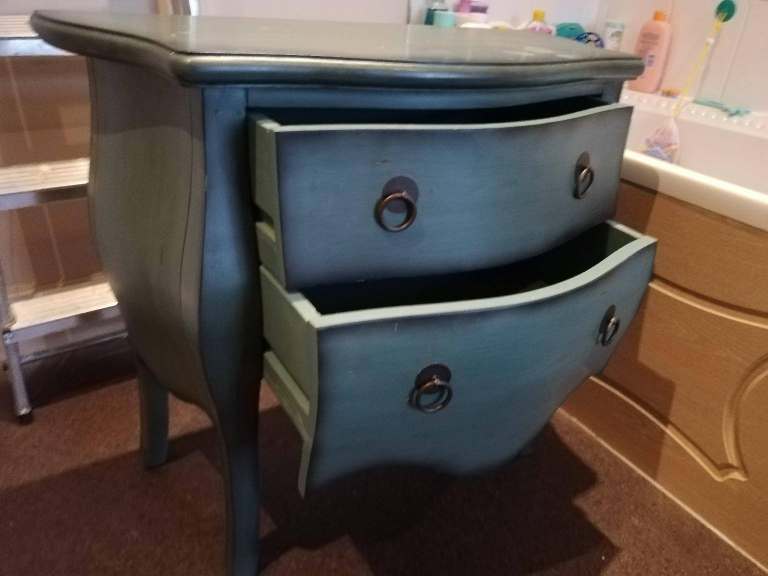 Made dot com Bourbon 3 pc bedroom furniture: 2 bedside cabinets & 1 chest of drawers in Satin Black