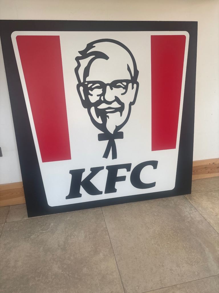 KFC Shop Sign - Colonel Sanders Logo, Good Condition