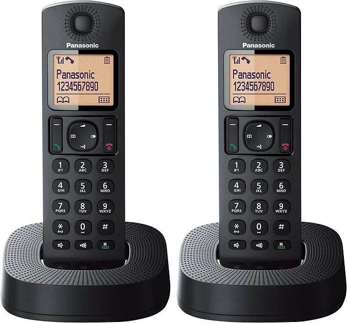 Panasonic KX-TGC312 Digital Cordless Phone with Nuisance Call Blocker - Black (Pack of 2) Boxed