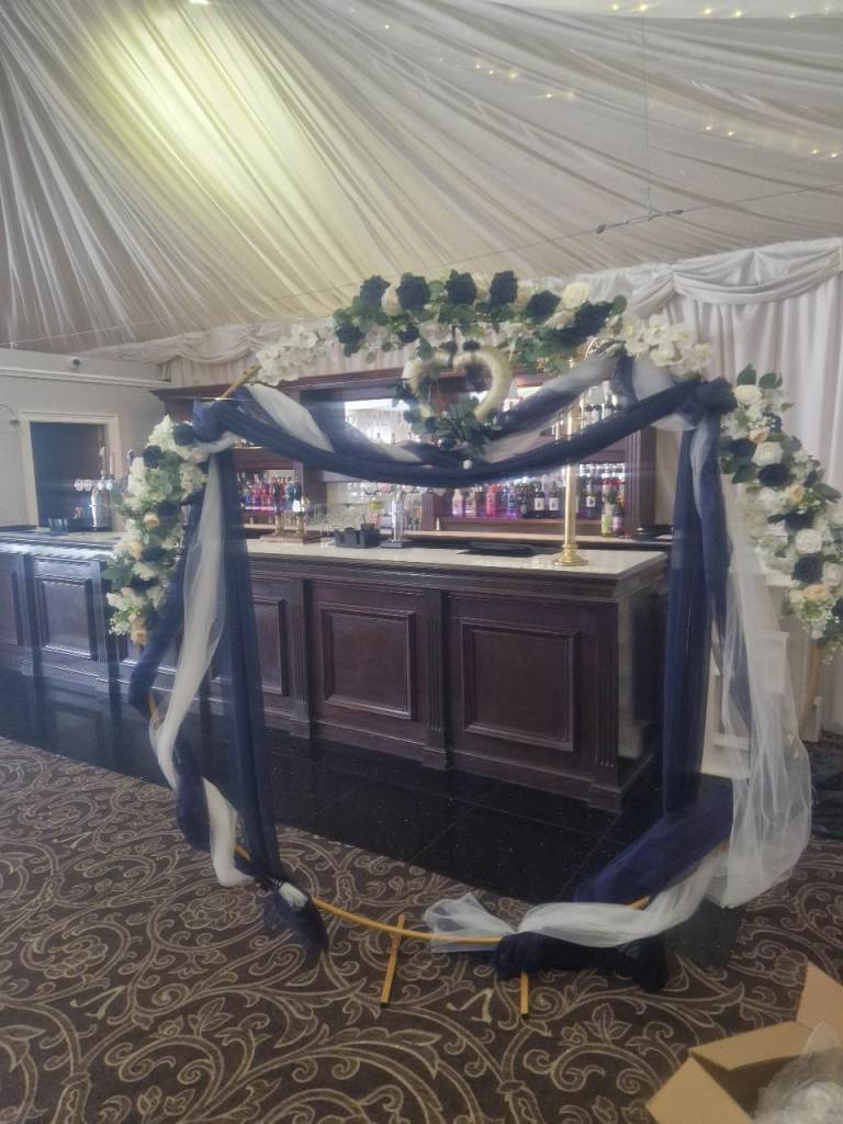 Hoop and broken arch for flowers balloons for weddings birthdays etc