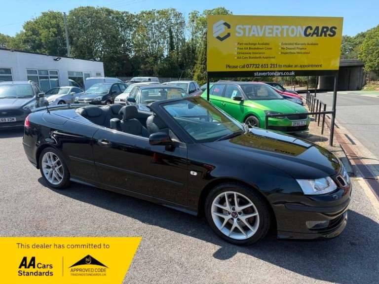 2007 Saab 9-3 T AERO 210 BHP Black Convertible