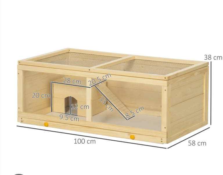Large wooden hamper cage