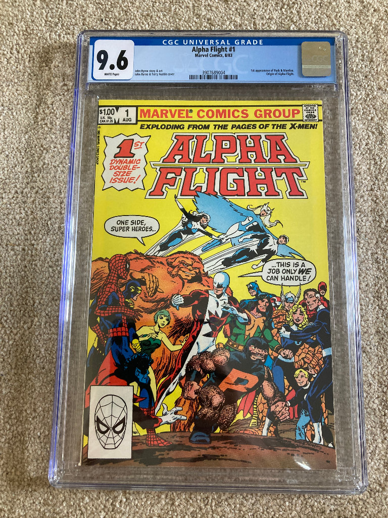 Alpha Flight 1 (1983) - Marvel Comics key 1st Puck + origin - CGC 9.6 NM+  