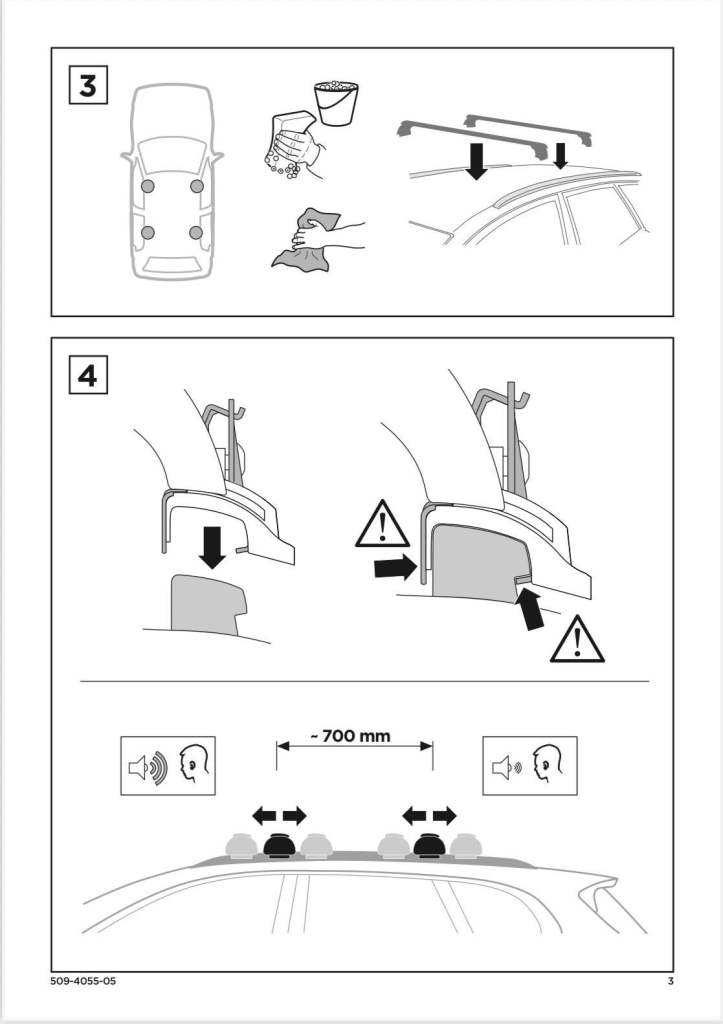 Thule roof bar fitting kit 4055