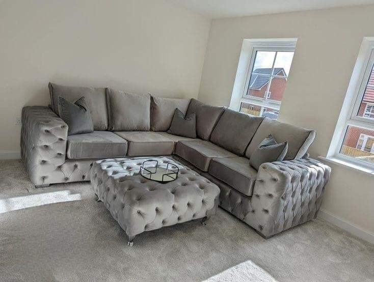 Ashton Chesterfield   3 2 Seater Sofa L Shape Sofa With Cushion 