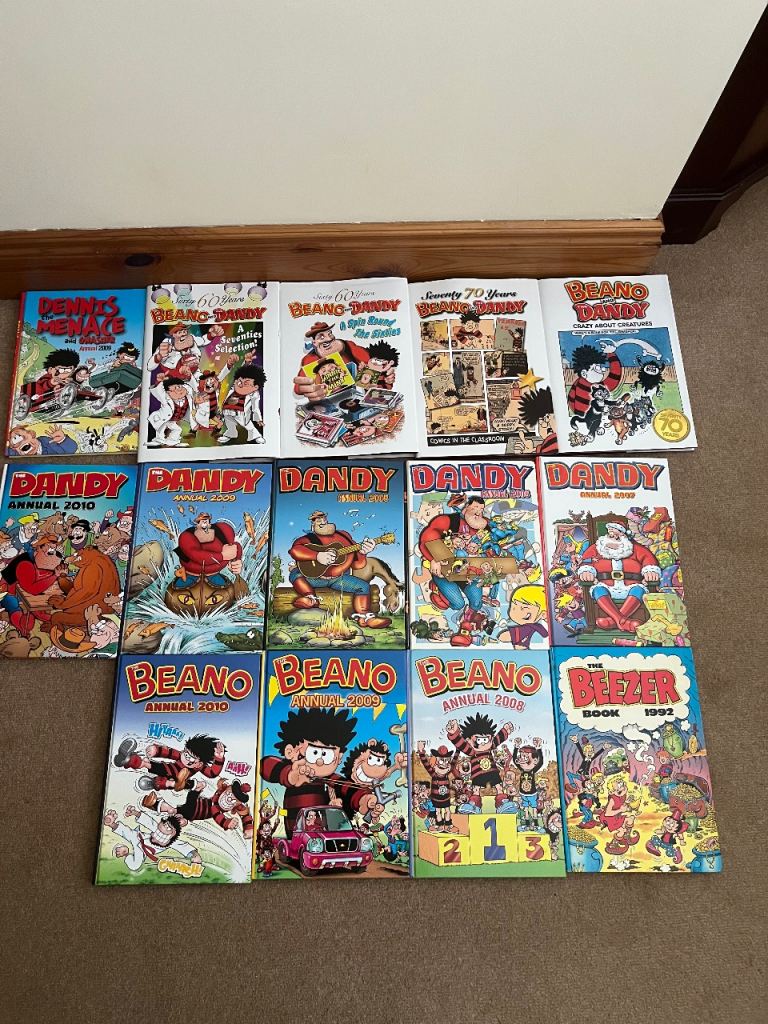 14 ANNUALS ASSORTMENT OF TITLES BEANO, DANDY & MORE