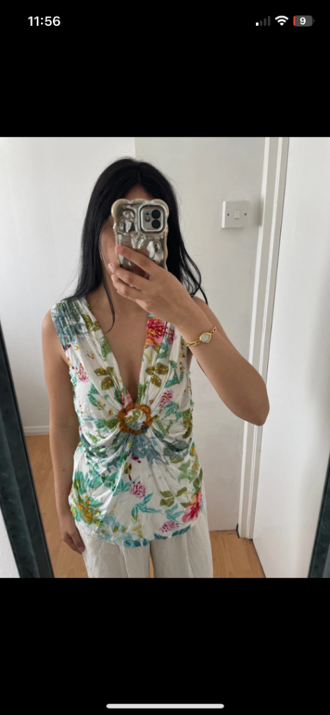 Embellished Ibiza top size m