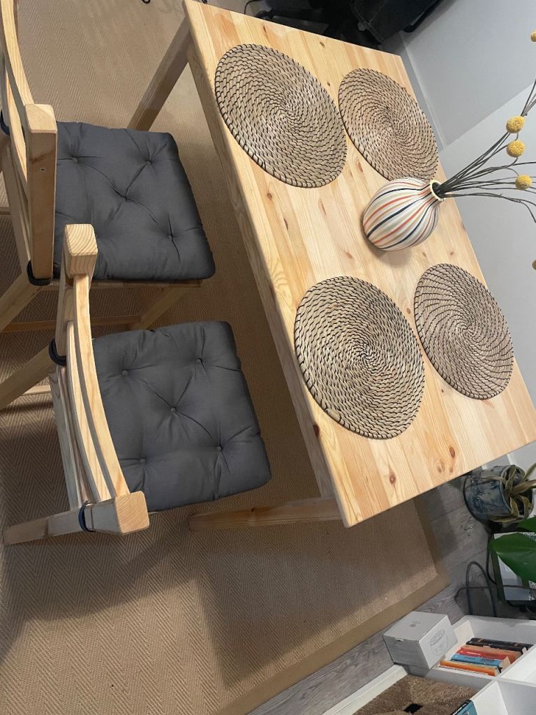 Wooden Dining Table and Chairs