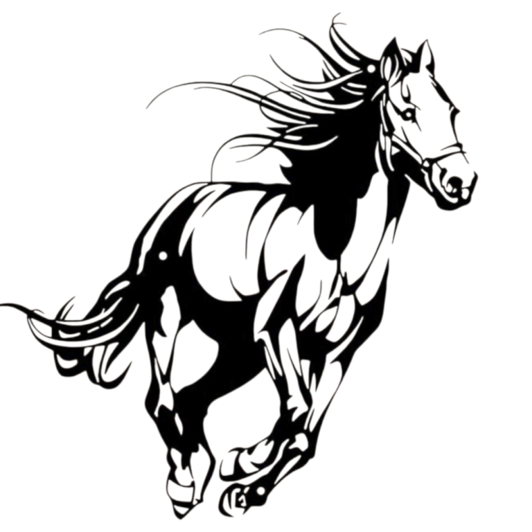 Running Horse Metal Wall Art – Modern Black Design 35cm x 35cm 📮 postage available 📮 