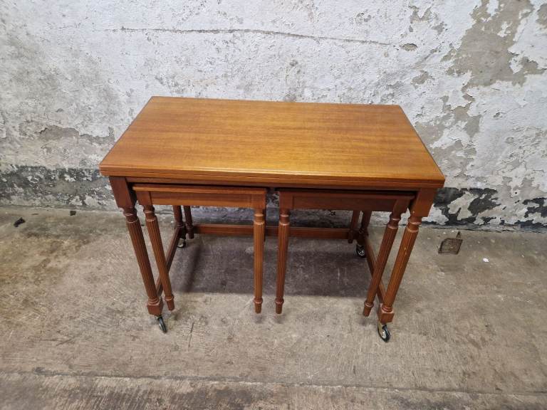 Mid century mcintosh swivel top nest of tables