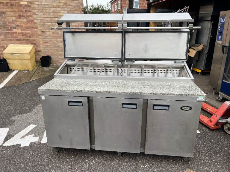 FOSTER MARBLE TOP PIZZA SALAD TOPPING FRIDGE CATERING COMMERCIAL KITCHEN EQUIPMENT