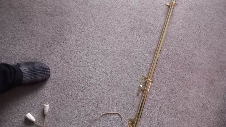 Brass effect curtain rails