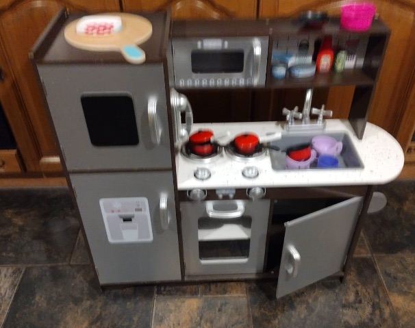 image for Wooden children’s kitchen + accessories 