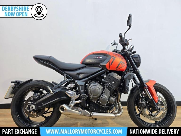 Triumph Trident 660 Orange 2023 A2 Restricted, 2 Keys, Riding Modes, LED Lights