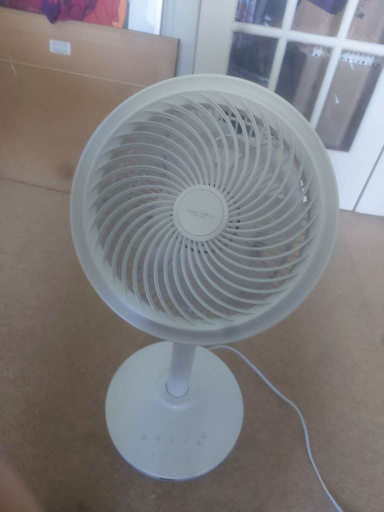 Standing white fan