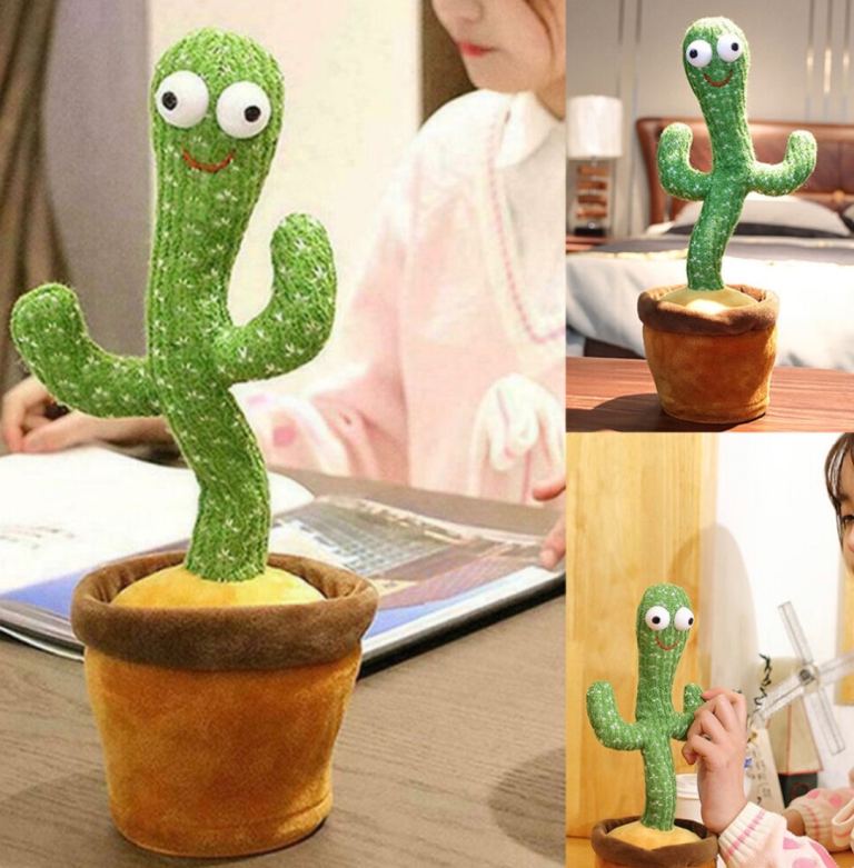USB Cactus Plush Toy Singing Dancing Cactus Educational Recording Playback