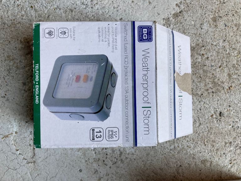BG Weatherproof Storm 13A Outdoor Connection Unit - New