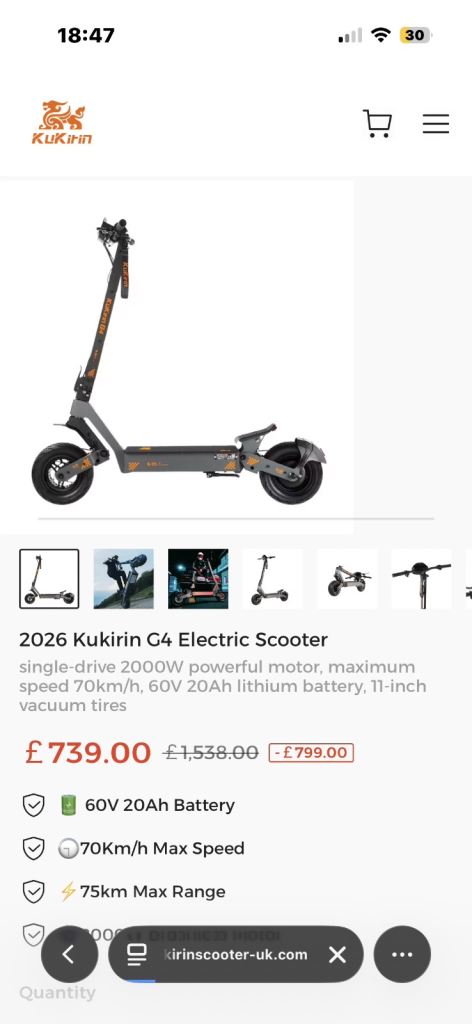 G4 electric scooter 
