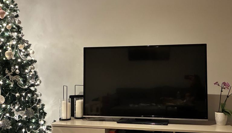 50 inch JVC TV with stand & box