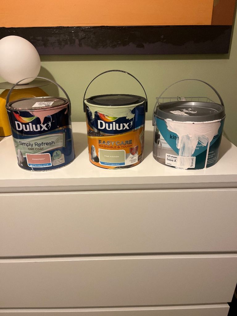 FREE*****Dulux Paint Tins - Various Colours, Good Condition for Sale