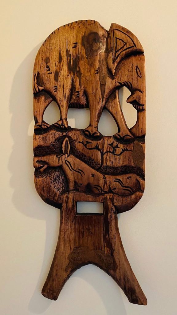 Vintage  African Hand carved Animal Solid Wood Home/ Wall decor