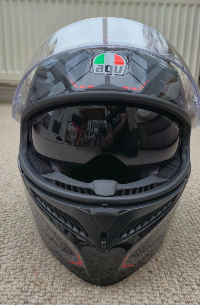 AGV K3 Syth Motorbike Helmet Black/Red Medium 57-58