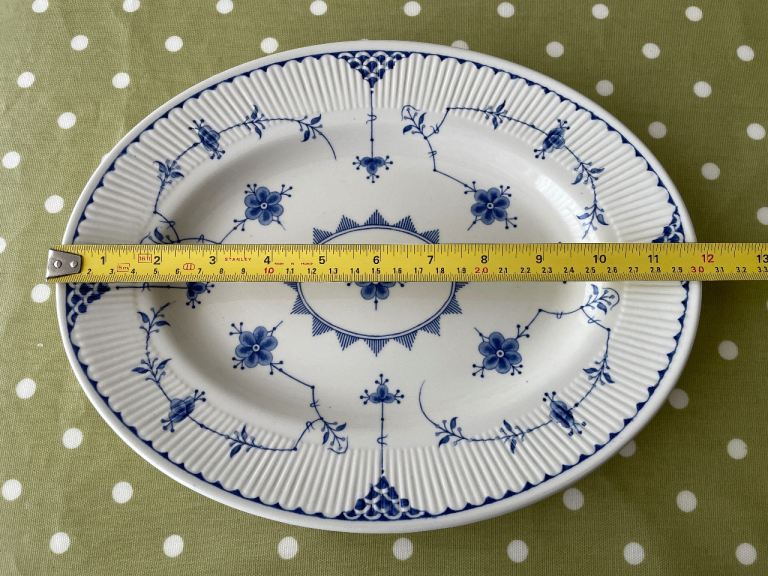 Masons ‘Blue Denmark’ Blue & White China Oval Dinner Plates in VGC ...