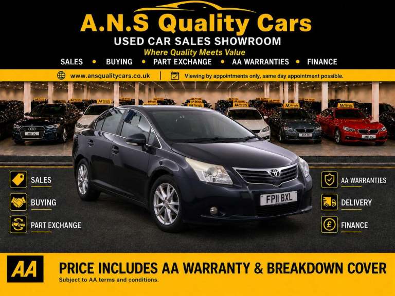 2011 Toyota Avensis 1.8 V-Matic TR Multidrive Euro 5 4dr SALOON Petrol Automatic