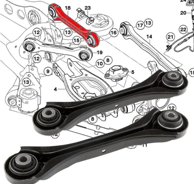 BMW 1 series 2004-2013 rear upper wishbone suspension arms pair