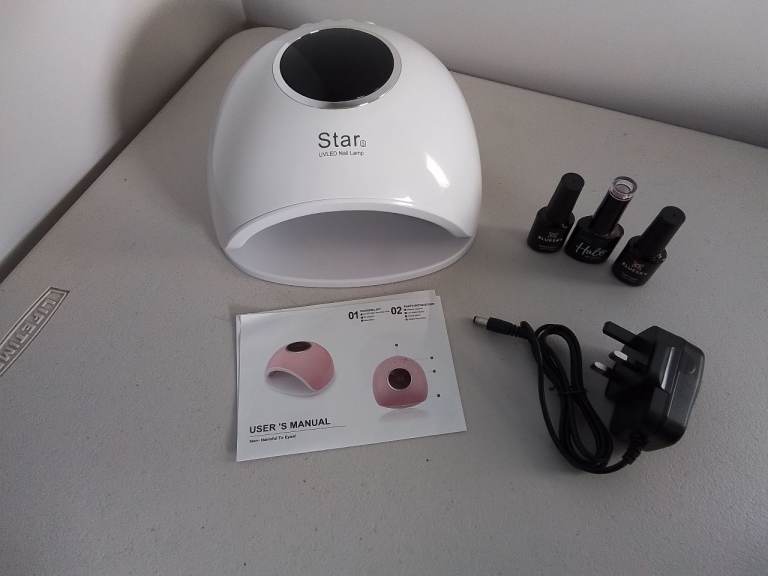 Star uv lamp and 3 gel nail polishes