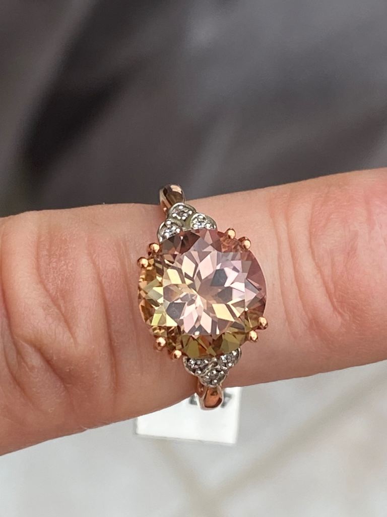 New Anahi Ametrine + Zircon Rose Gold Ring