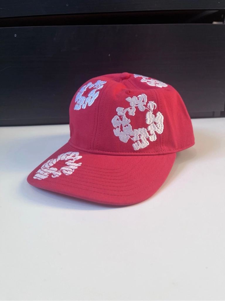 Denim Tears The Cotton Wreath Cap One Size Red Brand New with Tags