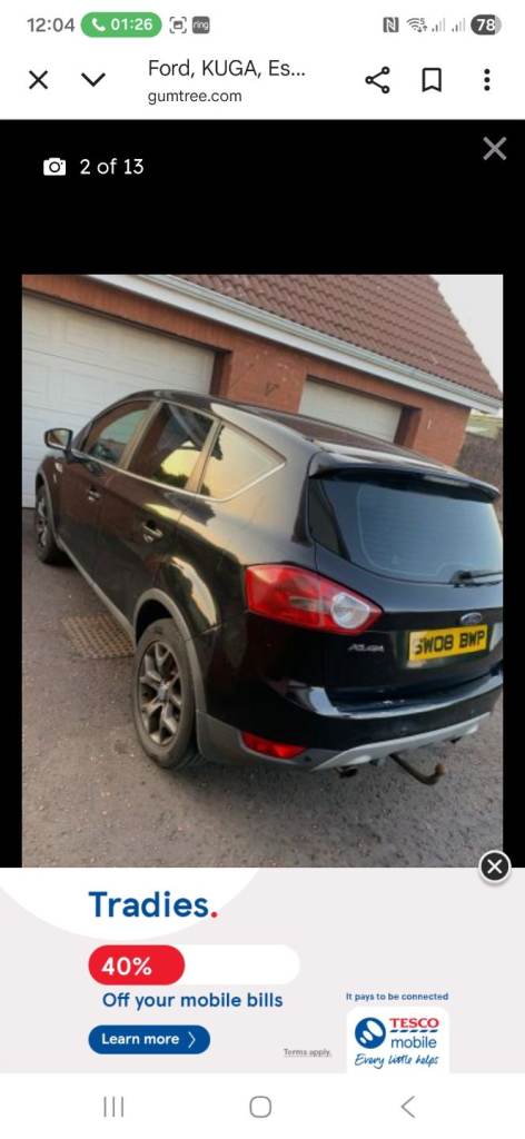 Ford, KUGA, Estate, 2008, Manual, 1997 (cc), 5 doors