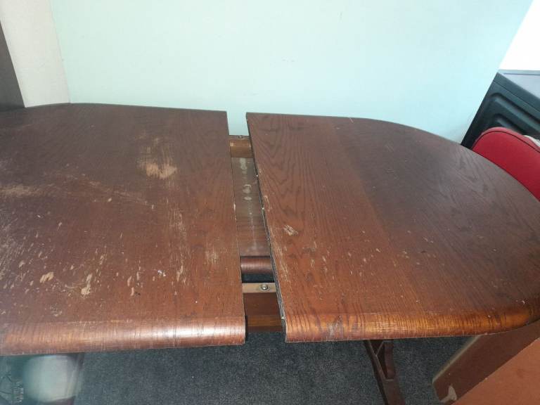 vintage wooden extending dining table