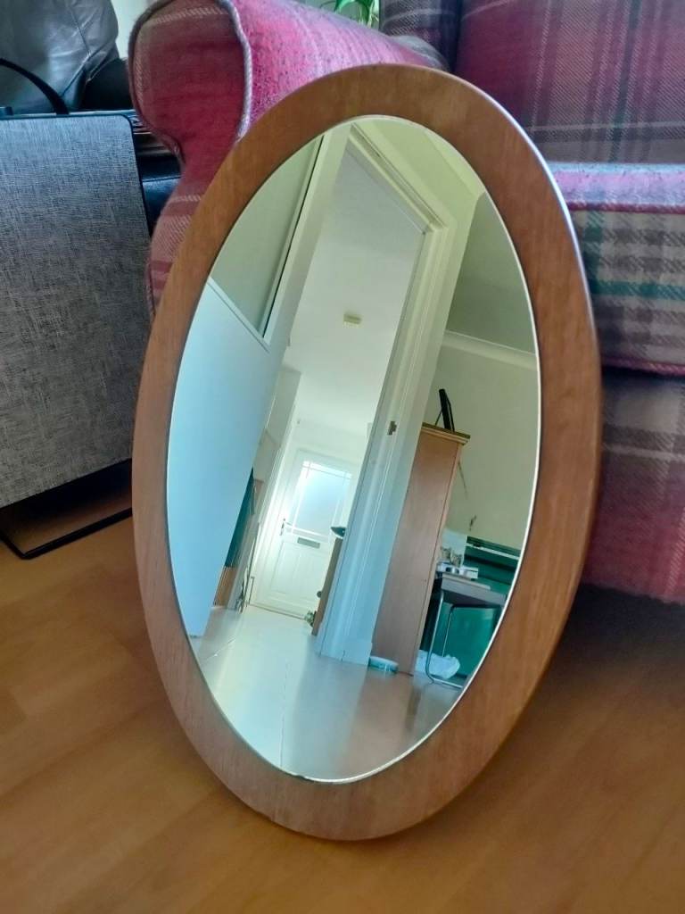 Oval mirror, mid century Danish