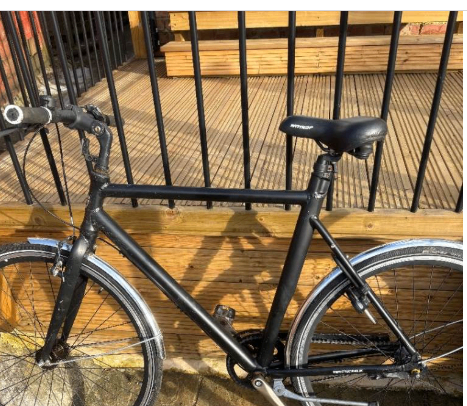 Gents Black hybrid Bicycle Large 23'' Frame 28'' Wheels Serviced New Schwalbe Tyres