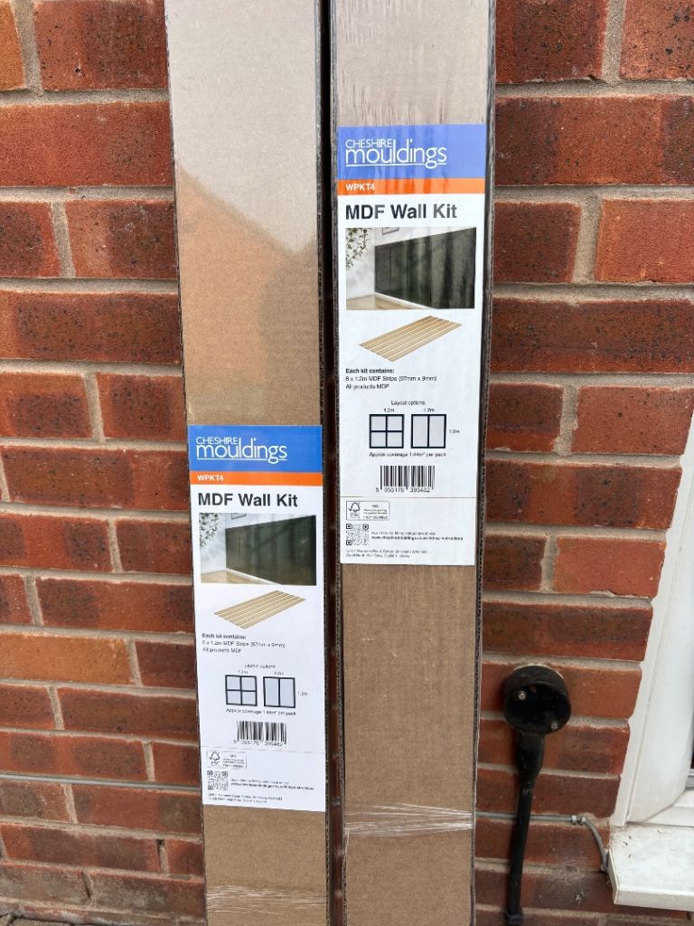 2 x Cheshire Mouldings MDF Wall Panelling Kits – Brand New
