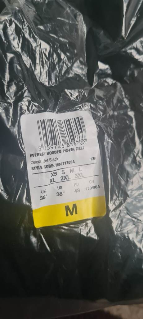 Men's Superdry Everest Hooded Puffer Gilet/Bodywarmer - size Medium *BNWT*