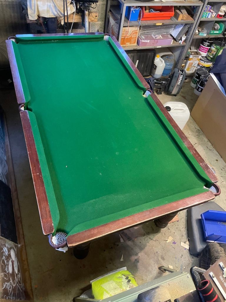 Slate bed 6x3 pool/snooker table