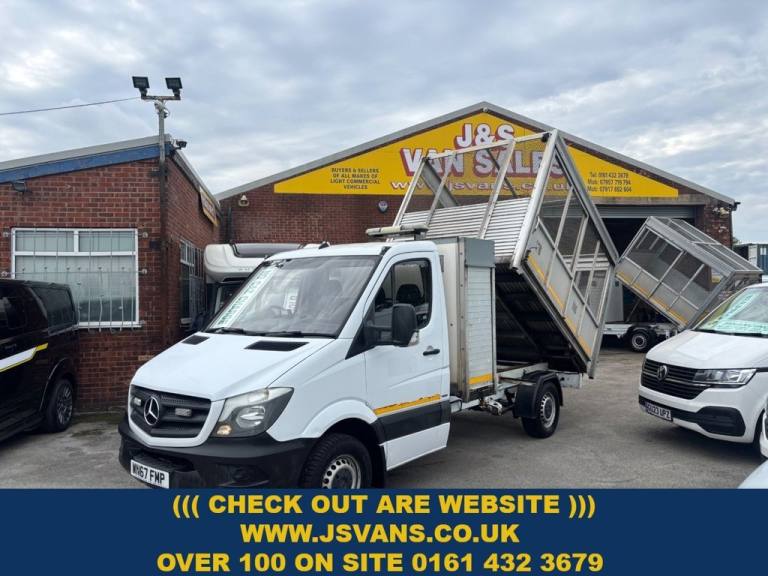 2018 67 MERCEDES-BENZ SPRINTER TIPPER CAGED ALLOY DIESEL SIDE LOCKERS X6 IN STOC