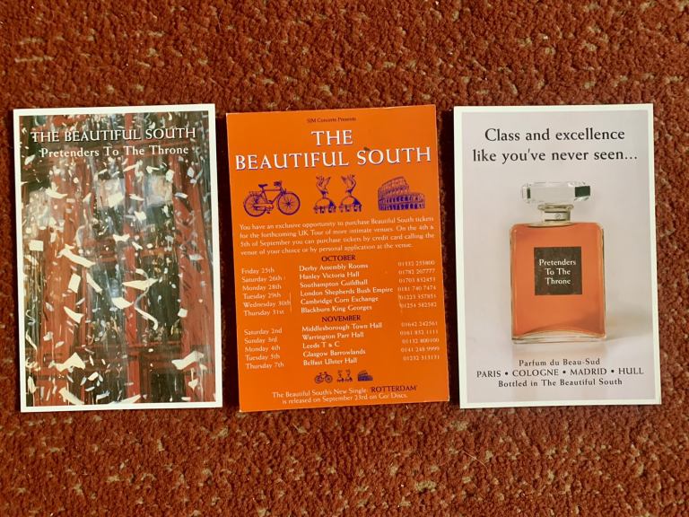 The Beautiful South promotional postcards