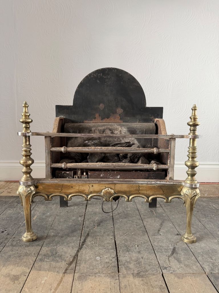 Sirocco Cast Iron and Brass Fire Grate